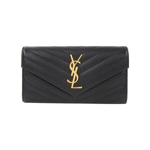 SAINT LAURENT PARIS Monogram Flap Wallet Bifold Long